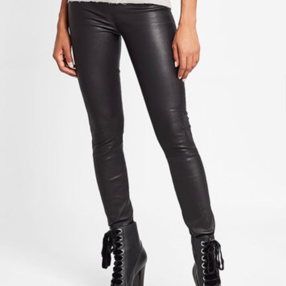 Zadig & Voltaire Leather Leggings, Black